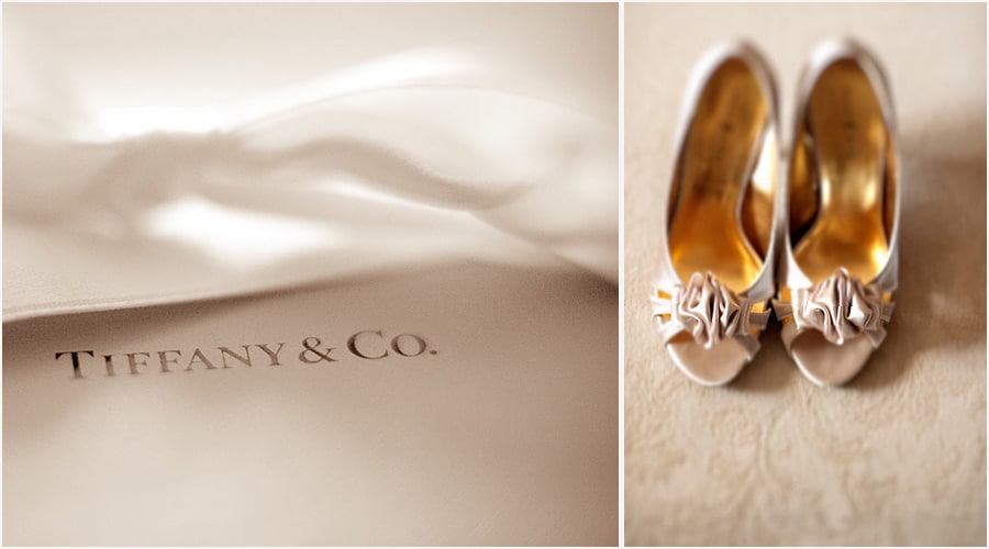 Wedding Details with Tiffanys Box and shoes